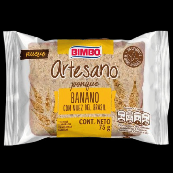 PONQUE ARTESANO BIMBO 75G BANANO NUECES